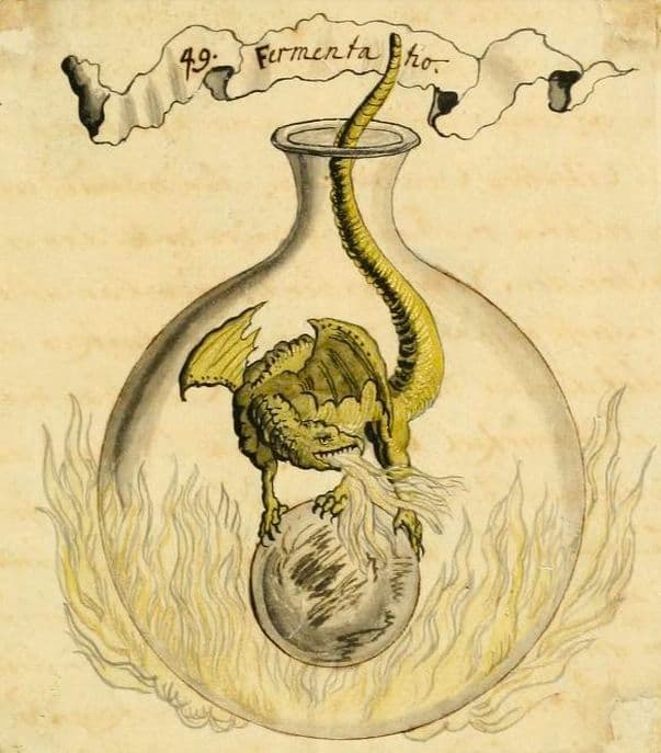 Ancient alchemical illustration
